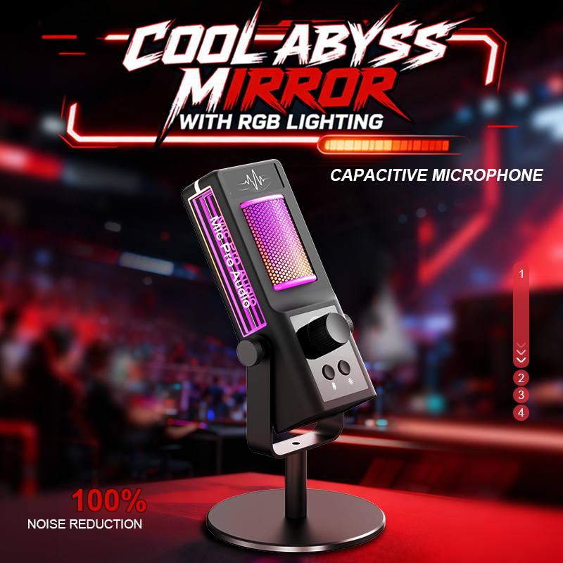 Mikrofon kondensatorowy RGB do – Pc Gaming Live Streaming recenzja i cena